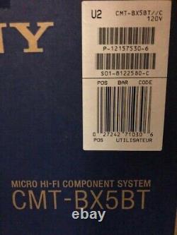 Sony Cmt-bx5bt Micro Hifi Component System Avec CD Et Bluetooth Wireless Brand Nouveau