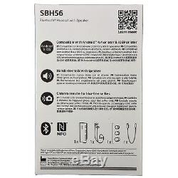 Sony Sbh56 Casque One Touch Bluetooth Nfc Avec Télécommande Pour Haut-parleur Talk Silver