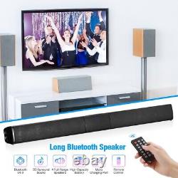 Surround Sound Bar 4 Speaker System Wireless Bt Subwoofer Tv Home Theater & Remote