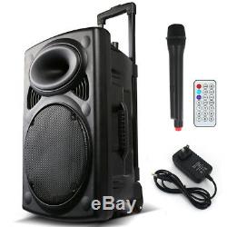 Système De Haut-parleurs De Sonorisation Portable Bluetooth 12 Micro Sans Fil À Distance Dj Speaker 1500w