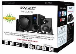 Système de haut-parleurs domestiques sans fil Bluetooth puissant Boytone BT-225FB 60 W, radio FM