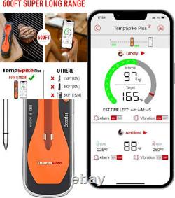 ThermoPro TempSpike Plus Thermomètre à viande sans fil 600FT avec mise à niveau
