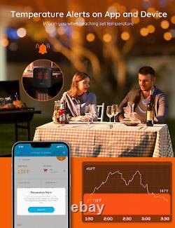 Thermomètre À Viande Sans Fil Govee Wi-fi Avec 4 Sondes Smart Bluetooth Grill Remote App