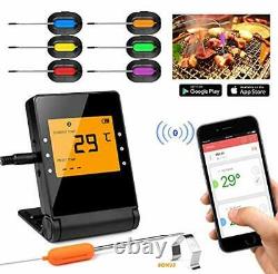 Thermomètre À Viande, Thermomètre Sans Fil Bluetooth Bbq Smartphone Surveillance À Distance