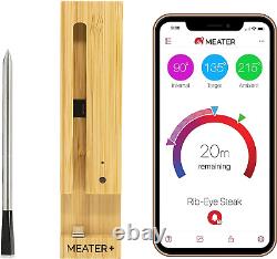 Thermomètre à viande intelligent sans fil MEATER Plus Premium avec répéteur Bluetooth