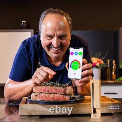 Thermomètre à viande intelligent sans fil MEATER plus avec une portée sans fil Bluetooth de 165 pieds