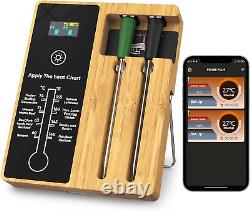 Thermomètre à viande sans fil 2 sondes de viande Bluetooth Dinde Agneau 400 pieds Boeuf à distance