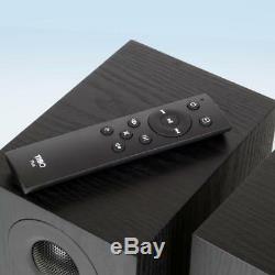 Tibo Plus 3.1 Bookshelf Actifs Haut-parleurs Alimentés Noir Télécommande Bluetooth Compacte