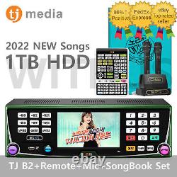 Tj Media B2 Karaoke Machine System 1tb + Sans Fil MIC Dcom 20ème + Remote + Livre