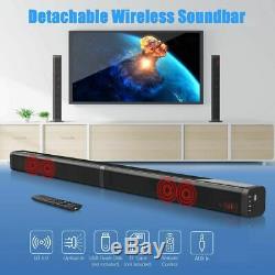 Tv Sans Fil Soundbar Bluetooth5.0 Fm Haut-parleur Radio Hometheaterled Affichage + Télécommande