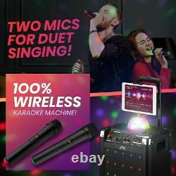 Wireless Karaoke Machine Microphone Haut-parleur Disco Ball Bluetooth Singing System